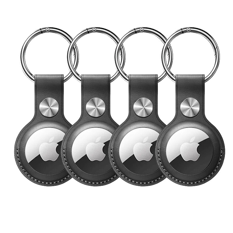AirTag Keychain - Premium Leather - 4 Pack