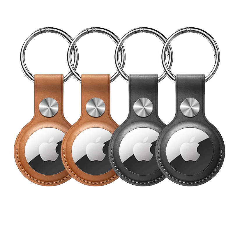 AirTag Keychain - Premium Leather - 4 Pack