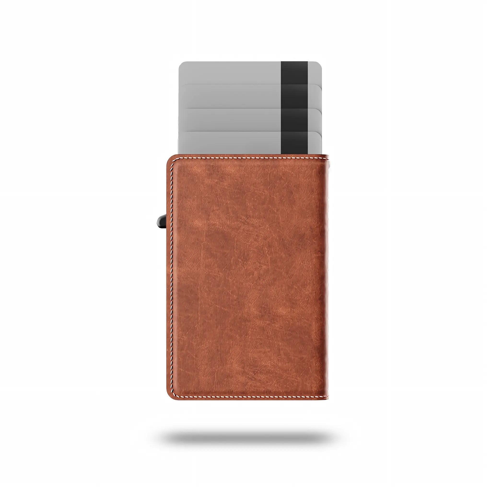 Back view of Minimify Pro AirTag Wallet in premium leather with smooth finish and slim design